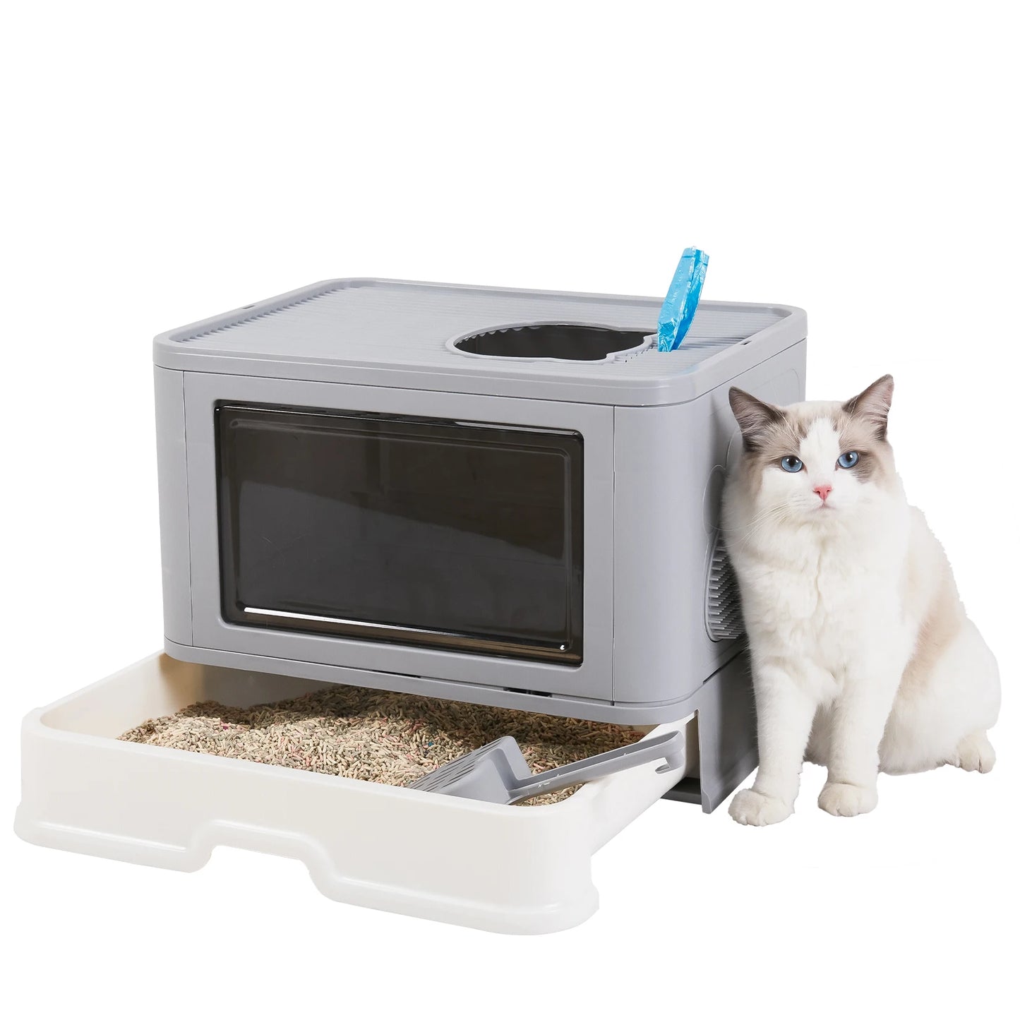 Faltbare Geschlossene Katzentoilette mit Top-Ausgang