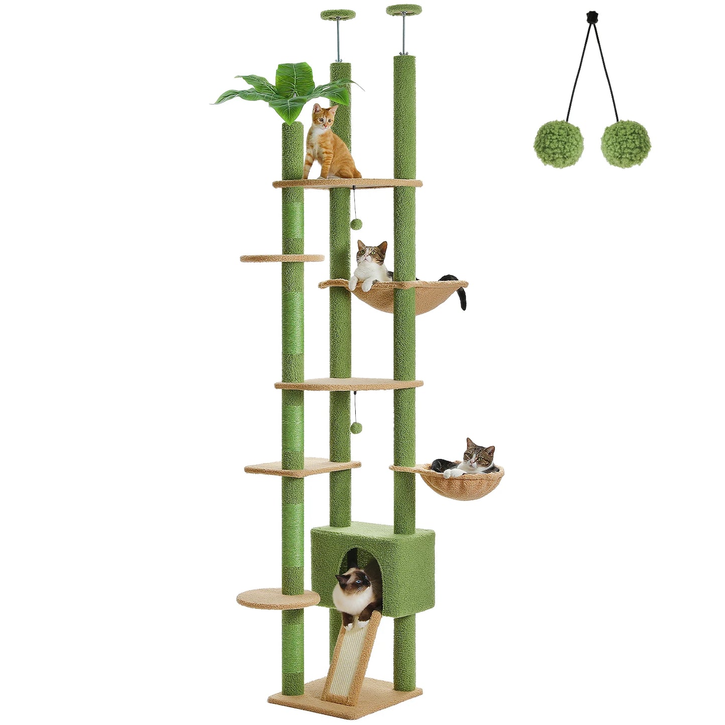 Verstellbarer Kratzbaum Boden bis zur Decke (230-252 cm)