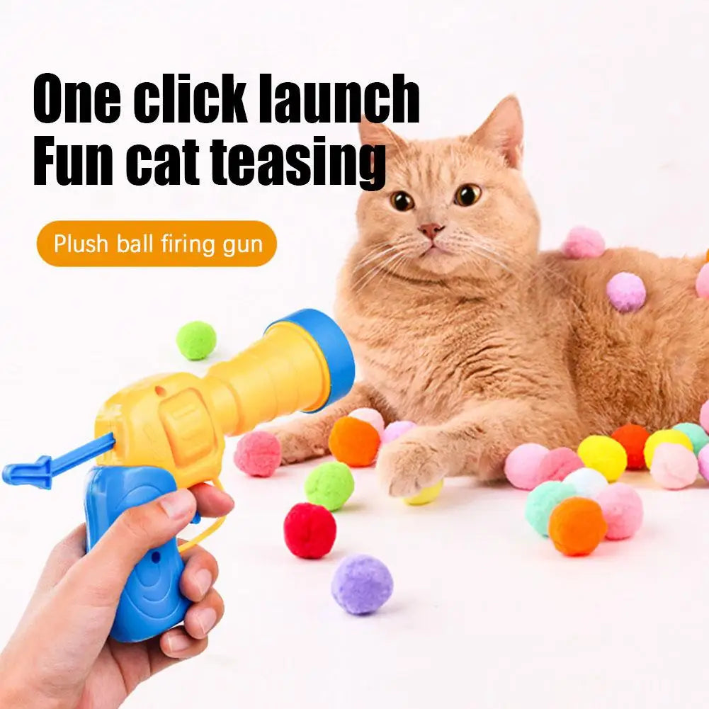 Interaktives Katzen-Startspielzeug mit Plüschball