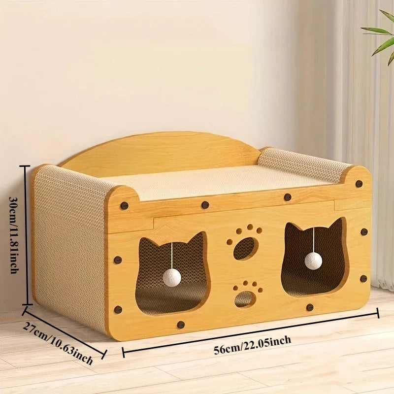 Katzenkratzsofa aus strapazierfähigem Karton