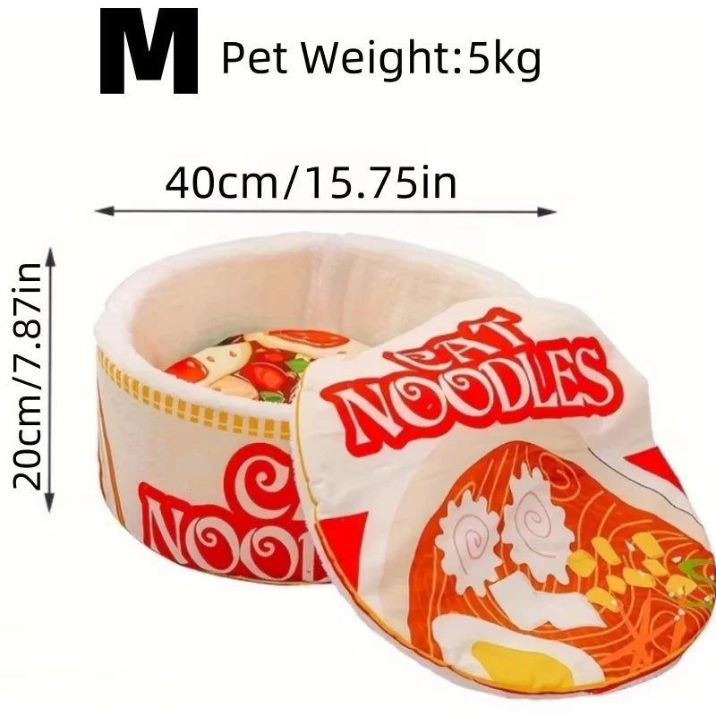 Warmes Ramen-Katzenbett für den Winter