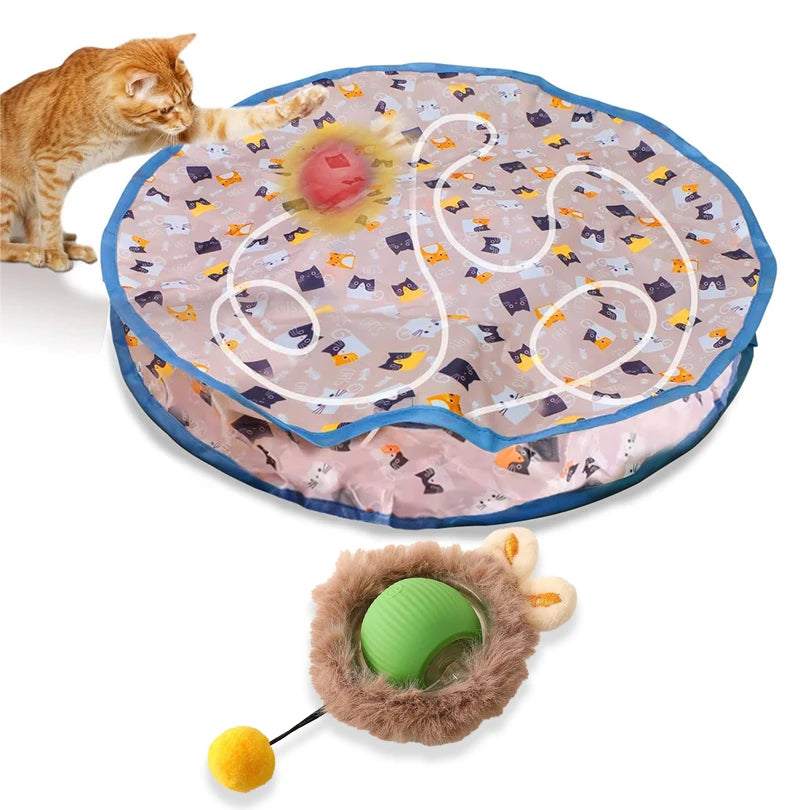Interaktiver Katzenspielzeugball mit Versteckfunktion