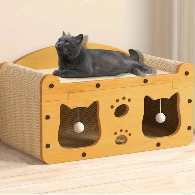 Katzenkratzsofa aus strapazierfähigem Karton