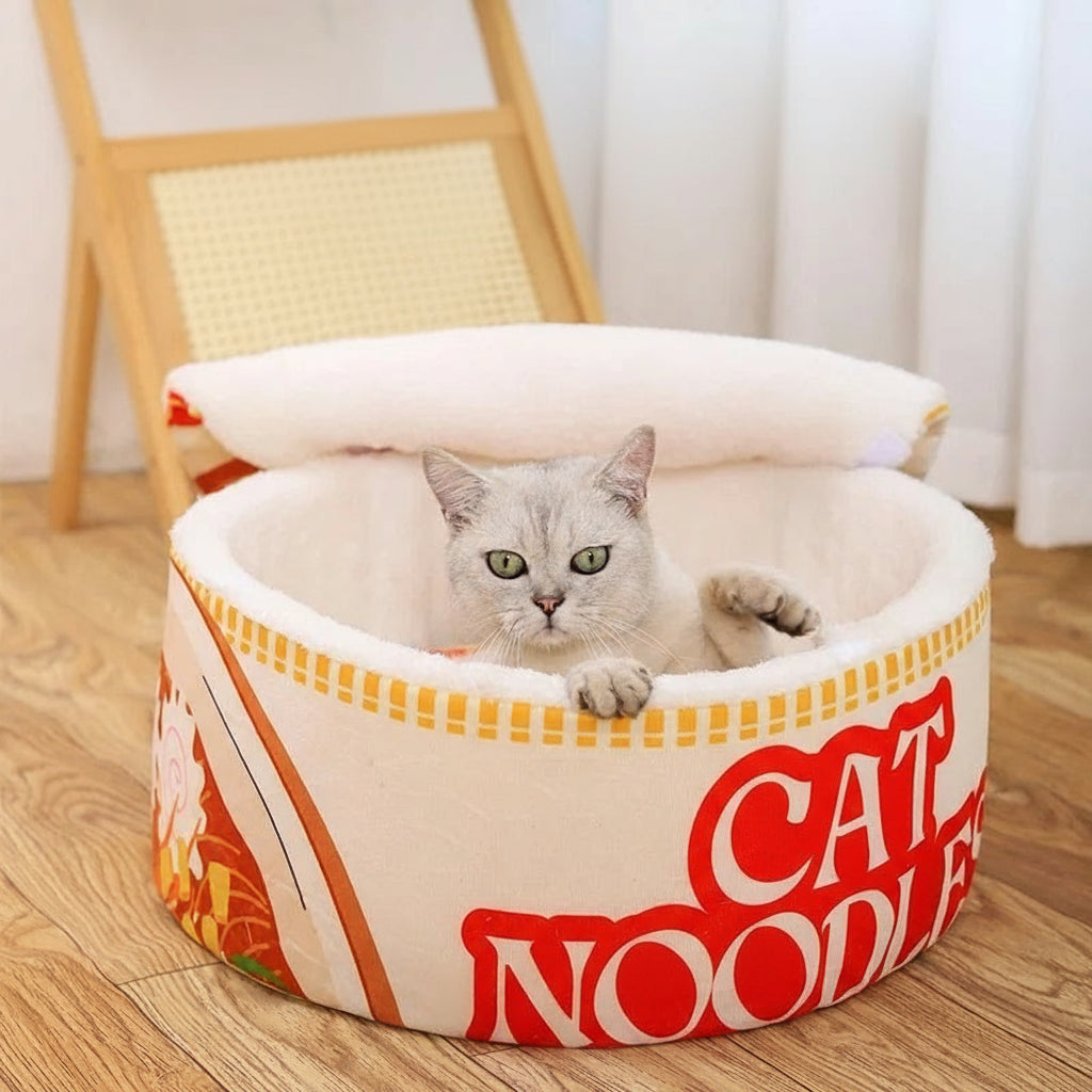 Warmes Ramen-Katzenbett für den Winter