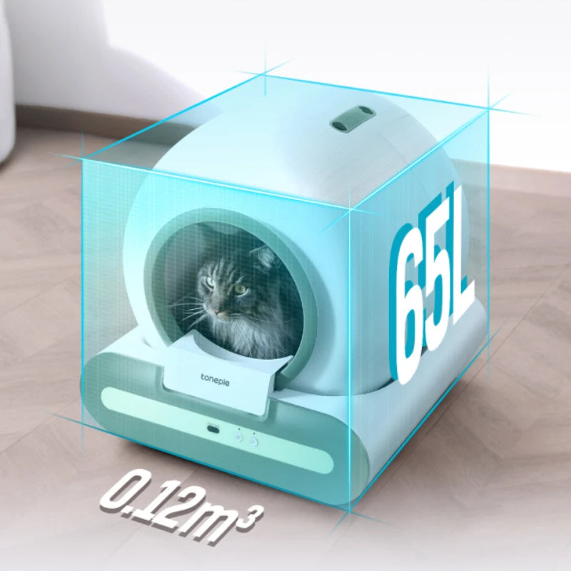Große Smarte Katzentoilette (65L) mit App & WLAN – Selbstreinigend