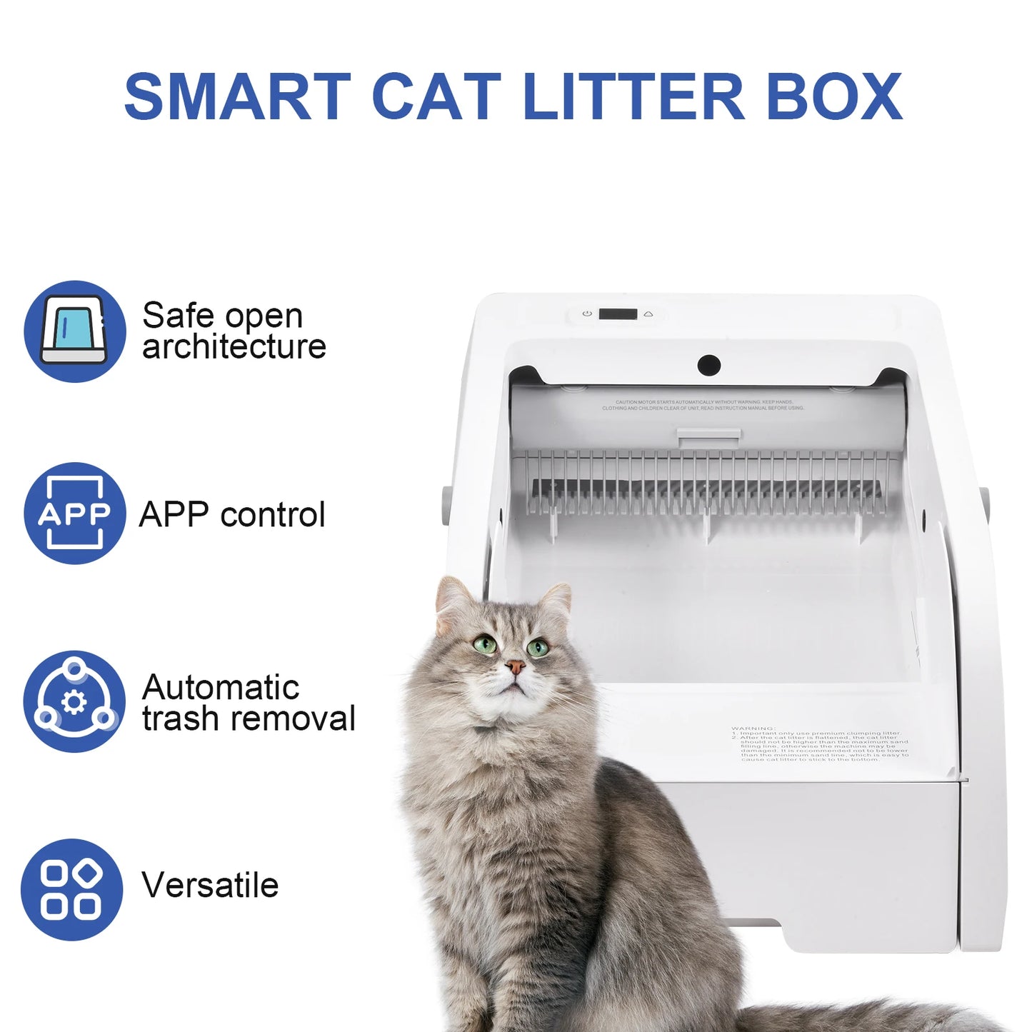 Selbstreinigende XL-Katzentoilette mit App-Steuerung