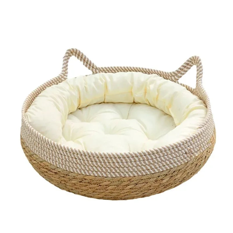 Gewebtes Katzenbett aus Weinstock (35/40cm)