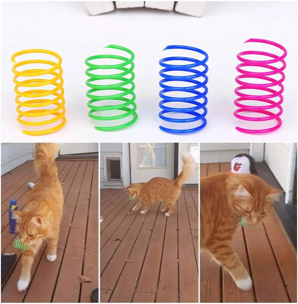 Bunte Federspielzeuge für Katzen (4/200 Stück)