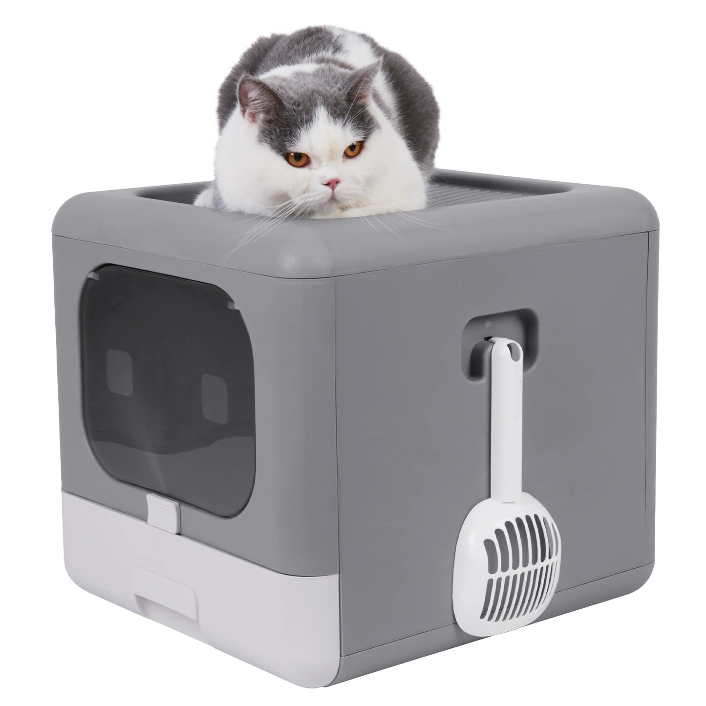 Geschlossene Faltbare Katzentoilette mit Sieb & Schaufel