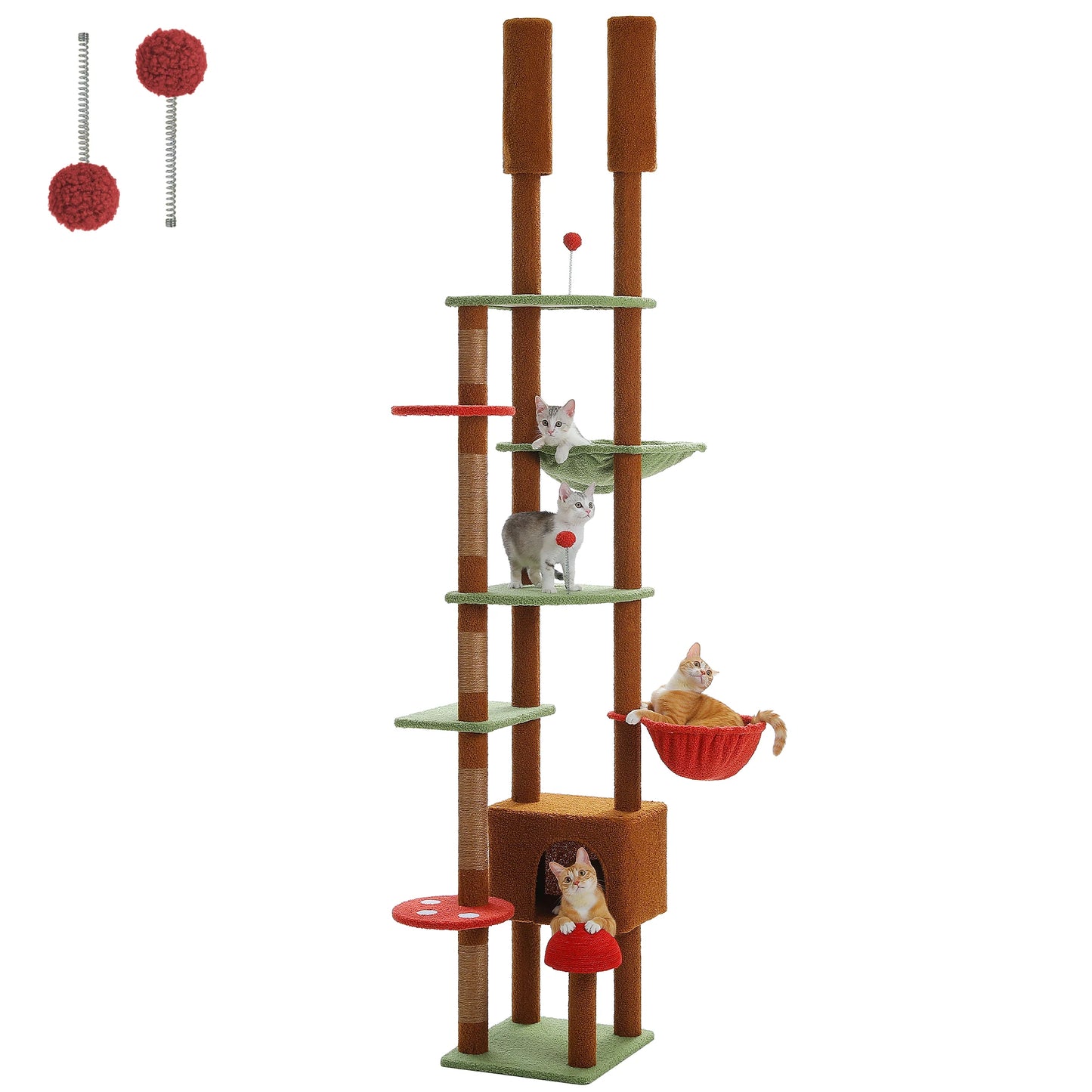 Verstellbarer Kratzbaum Boden bis zur Decke (230-252 cm)