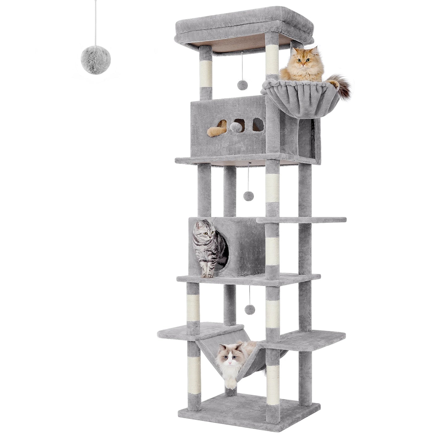 Großer Katzenturm (210 cm) für Hauskatzen