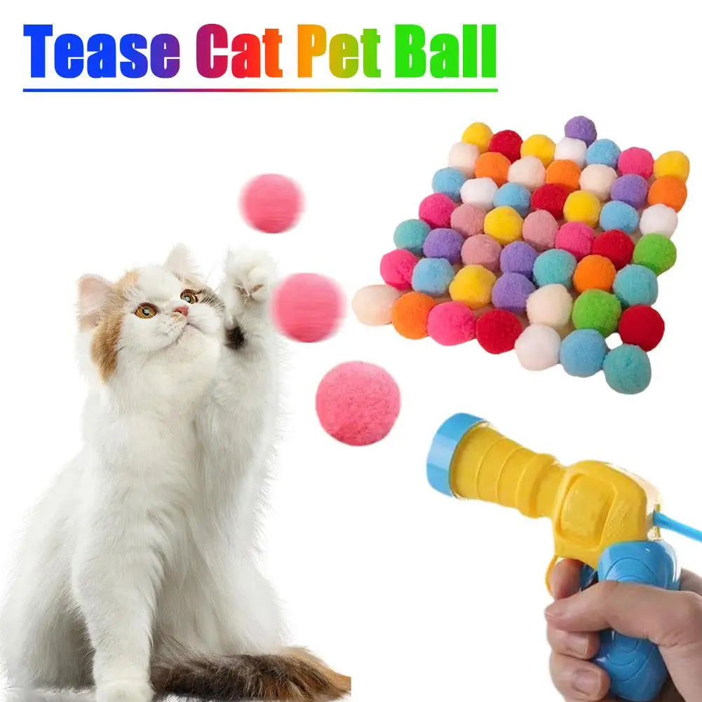 Interaktives Katzen-Startspielzeug mit Plüschball