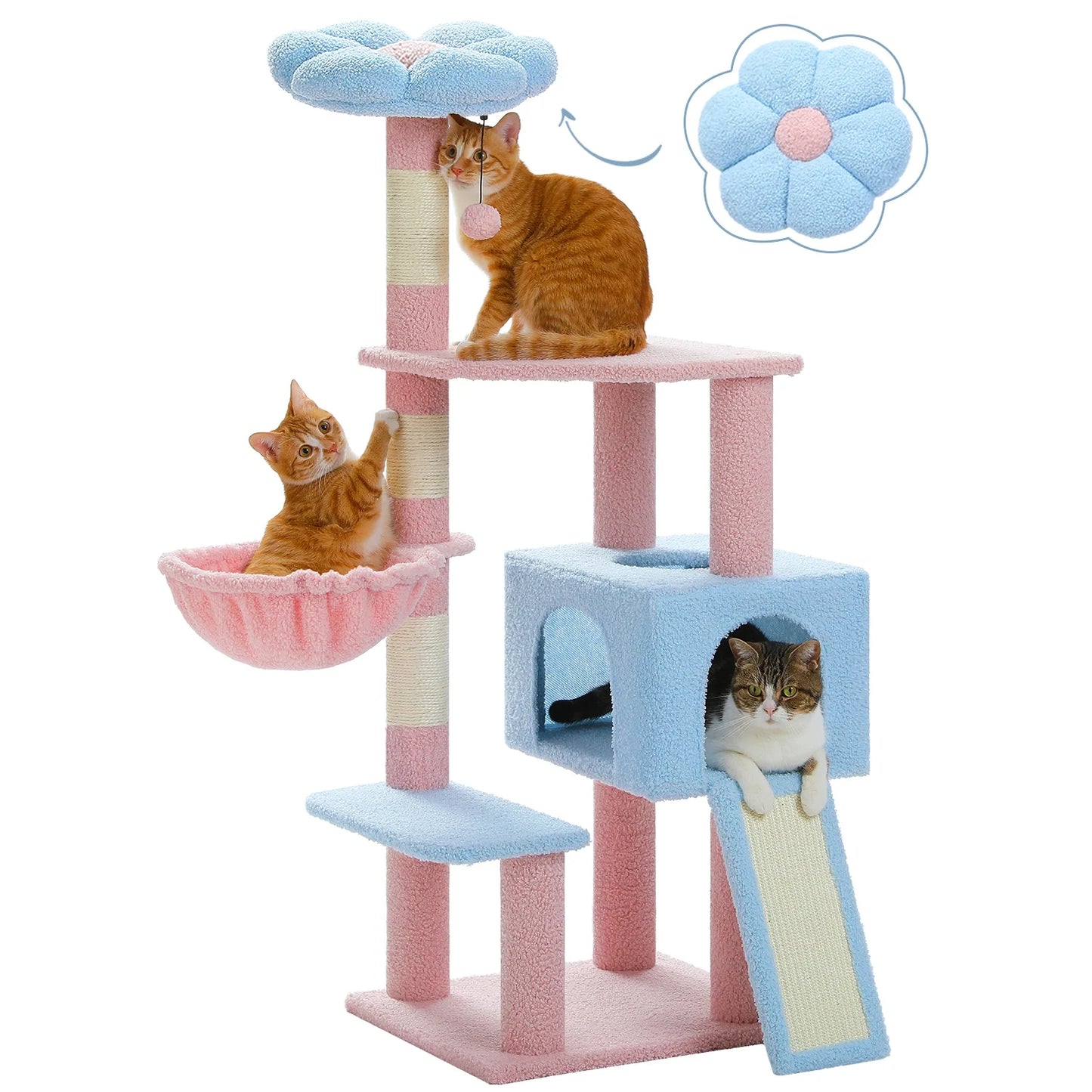 Blumen-Kratzbaum für Katzen & Kätzchen
