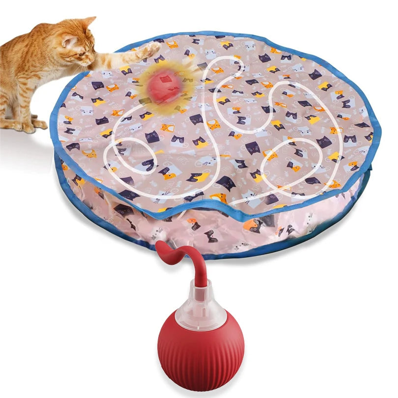 Interaktiver Katzenspielzeugball mit Versteckfunktion