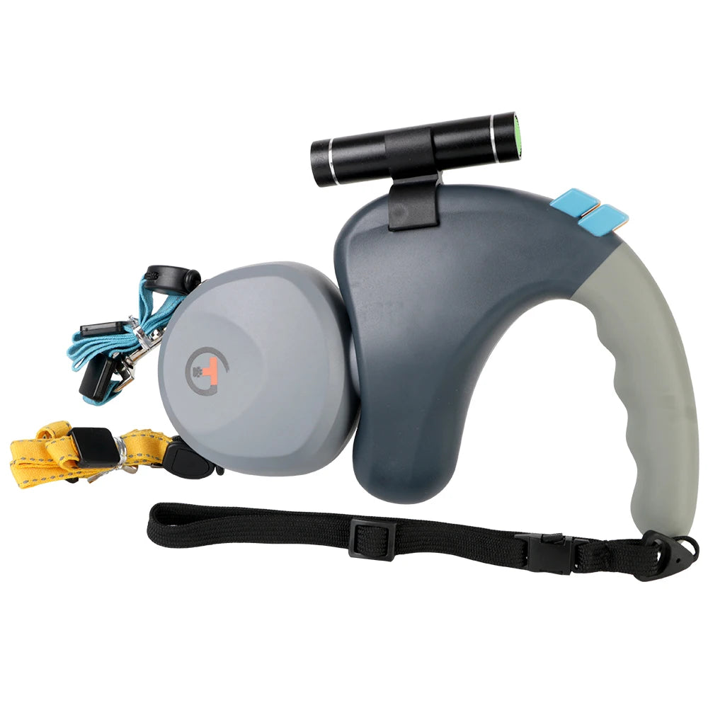 Doppelleine für 2 Hunde: Ausziehbare, verstellbare Traktionsseil-Leine mit Rotation - Animalivo