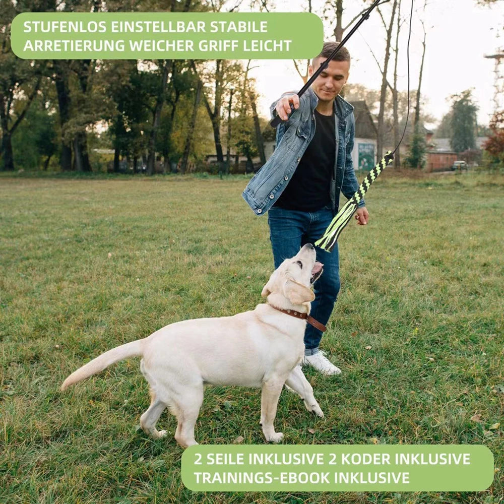 Hunde zähne Schleifen Spielzeug Biss beständig langlebig mit Plüsch Nachfüllung Hundes pielzeug einziehbare Stange Hund Kau spielzeug interaktive Haustier Spielzeug - Animalivo