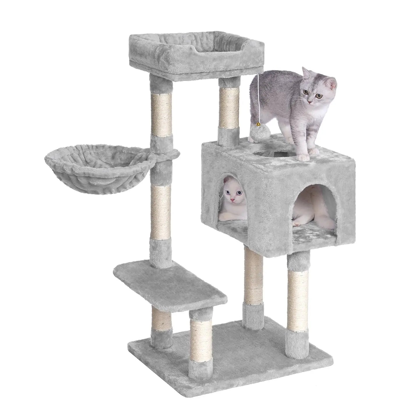 Katzenbaum (100 cm) mit Haus & Hängematte