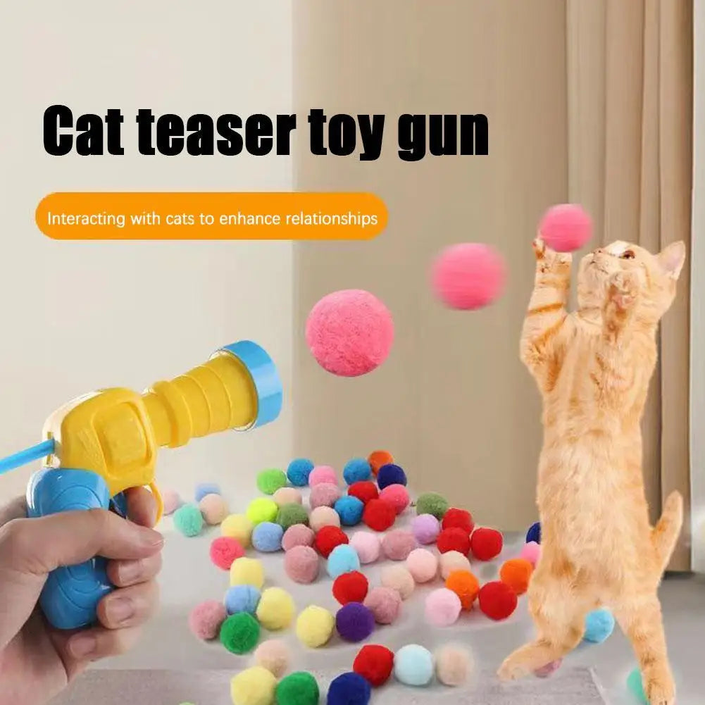 Interaktives Katzen-Startspielzeug mit Plüschball