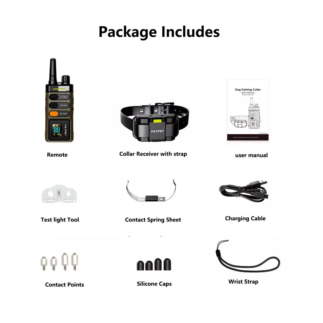 JANPET Hundetrainingshalsband mit Fernbedienung, 1600 Meter, blinkende Leuchtfeuerlichter, wiederaufladbares, wasserdichtes Hundehalsband - Animalivo