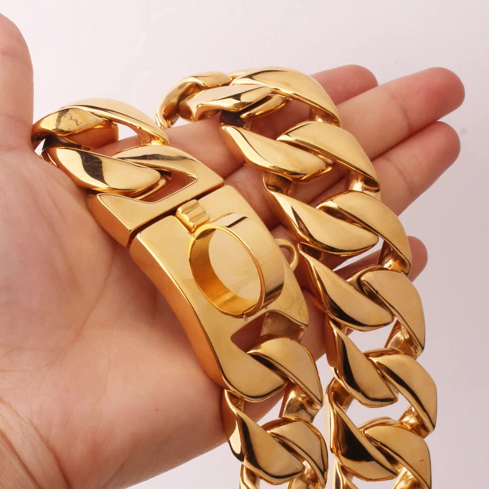 Starkes 32mm Edelstahl-Hundehalsband (Kette) – Für Pitbull, Dobermann & Bulldogge - Animalivo