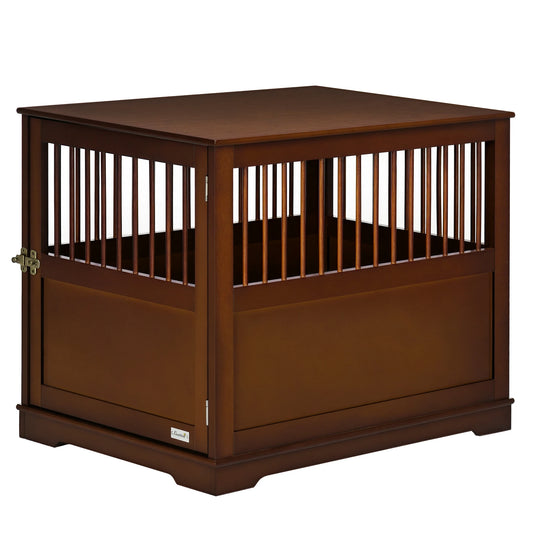 PawHut Hundekäfig, Haustierkäfig, Hundehütte für mittelgroße Hunde, Hundebox Indoor, Tierkäfig mit abschließbarer Tür