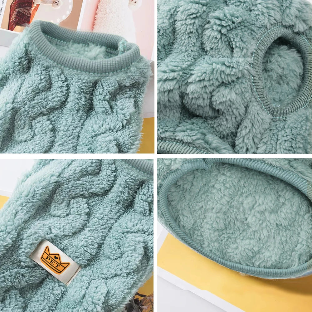 Warmes Fleece-Sweatshirt für Katzen & kleine Hunde (Herbst/Winter) - Animalivo