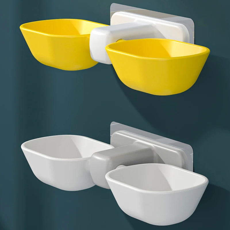 Höhenverstellbarer Wand-Doppelnapf für Katzen & Hunde - Animalivo