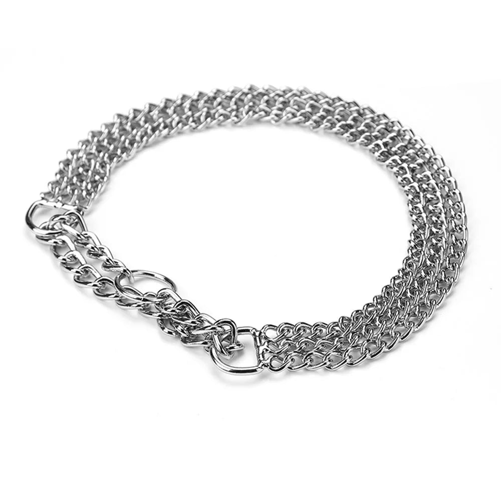 Starkes Ketten-Hundehalsband (3-reihig, Cuban Link) - Animalivo