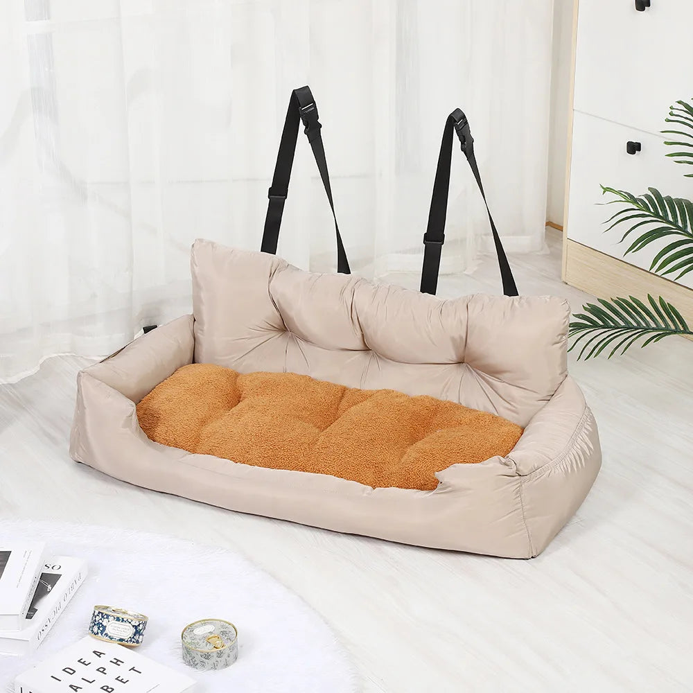 Hunde-Autositzbezug: Große Hängematte aus verdickter Baumwolle für sichere Reisen - Animalivo