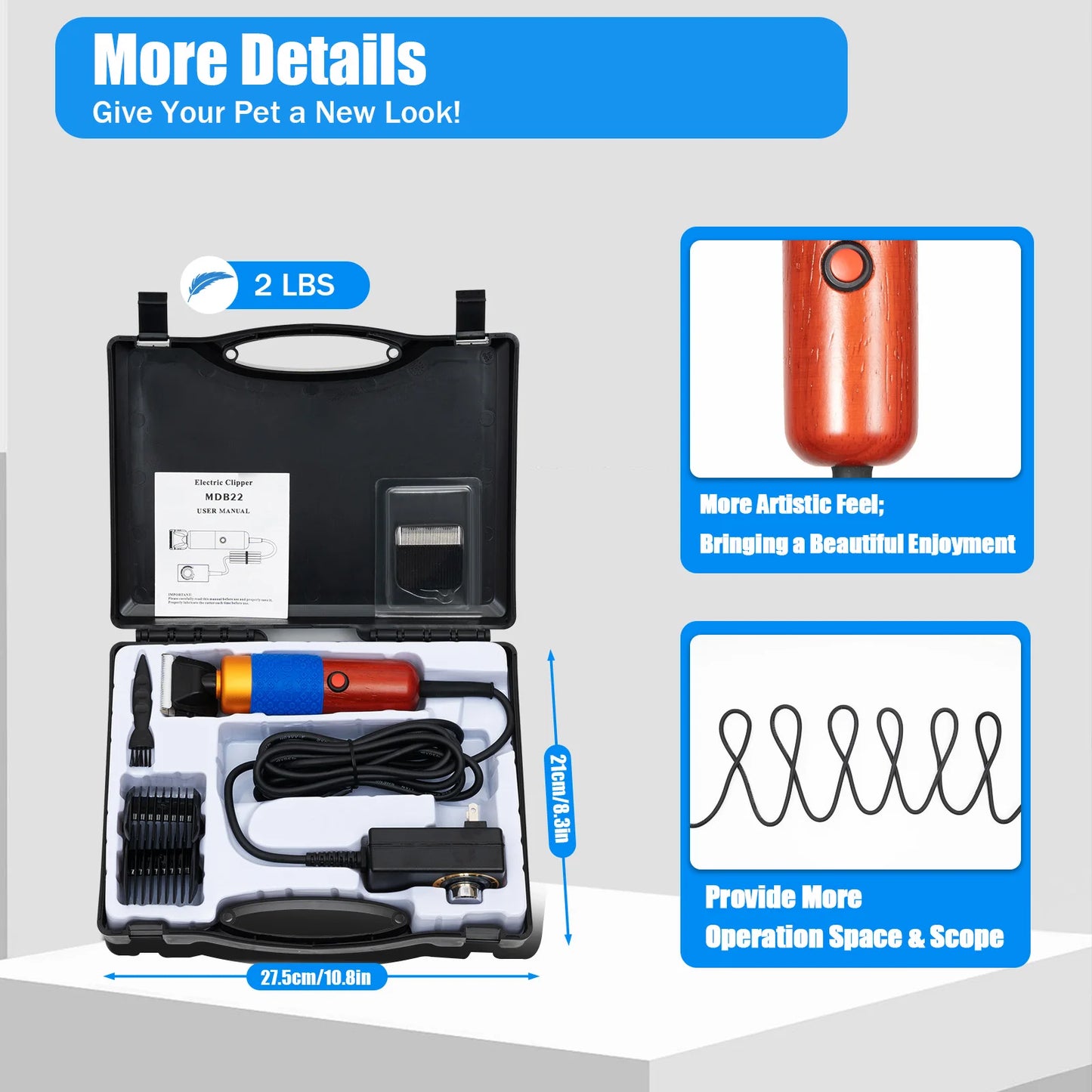 Elektrische Tierfellschere: Robuste Schaf- & Ziegenschere für Bauernhof & Haustierpflege - Animalivo