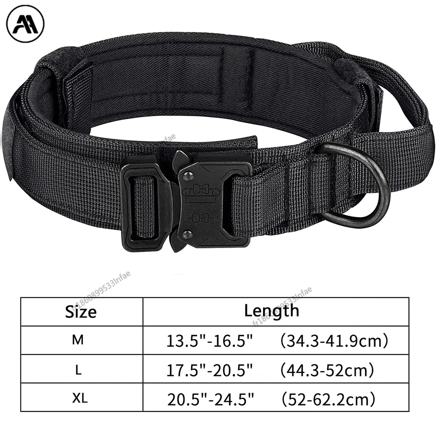 Taktisches Hundehalsband: Verstellbares Militärtraining-Halsband mit Steuergriff - Animalivo