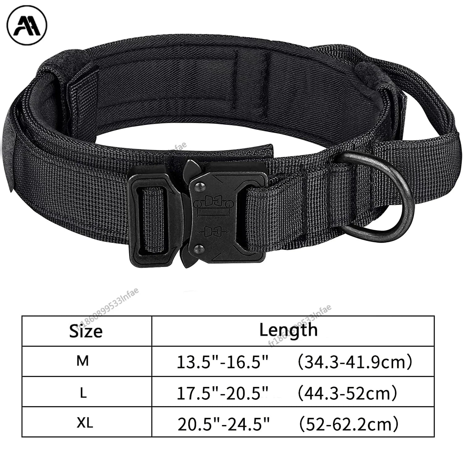 Taktisches Hundehalsband: Verstellbares Militärtraining-Halsband mit Steuergriff - Animalivo