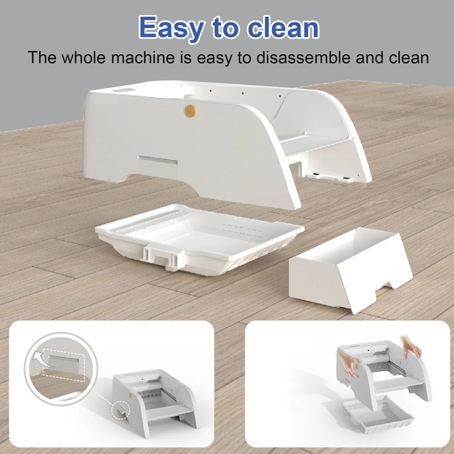 Automatische Katzentoilette, oben offen, Katzentoilette, Geruchskontrolle, App-Steuerung, großes Fassungsvermögen