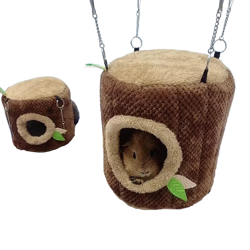 Warmes Hamster-Hängebett in Baumstumpf-Form - Animalivo