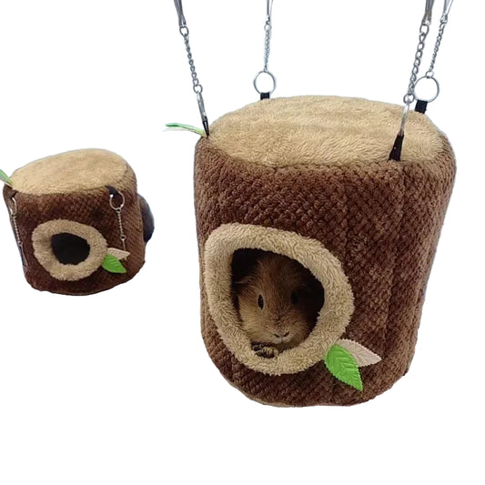 Warmes Hamster-Hängebett in Baumstumpf-Form - Animalivo