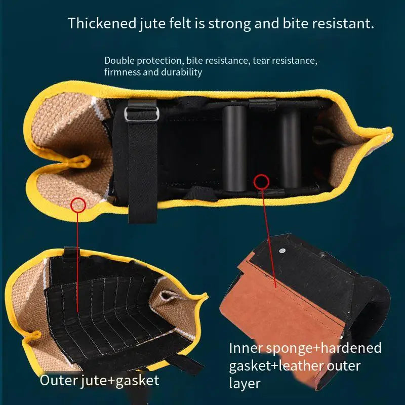 Multifunktionale Hundebisshülle aus Baumwoll-Canvas-Schutz für große Hunde, langlebige Bisskissenausrüstung, Training für Welpen im Freien - Animalivo