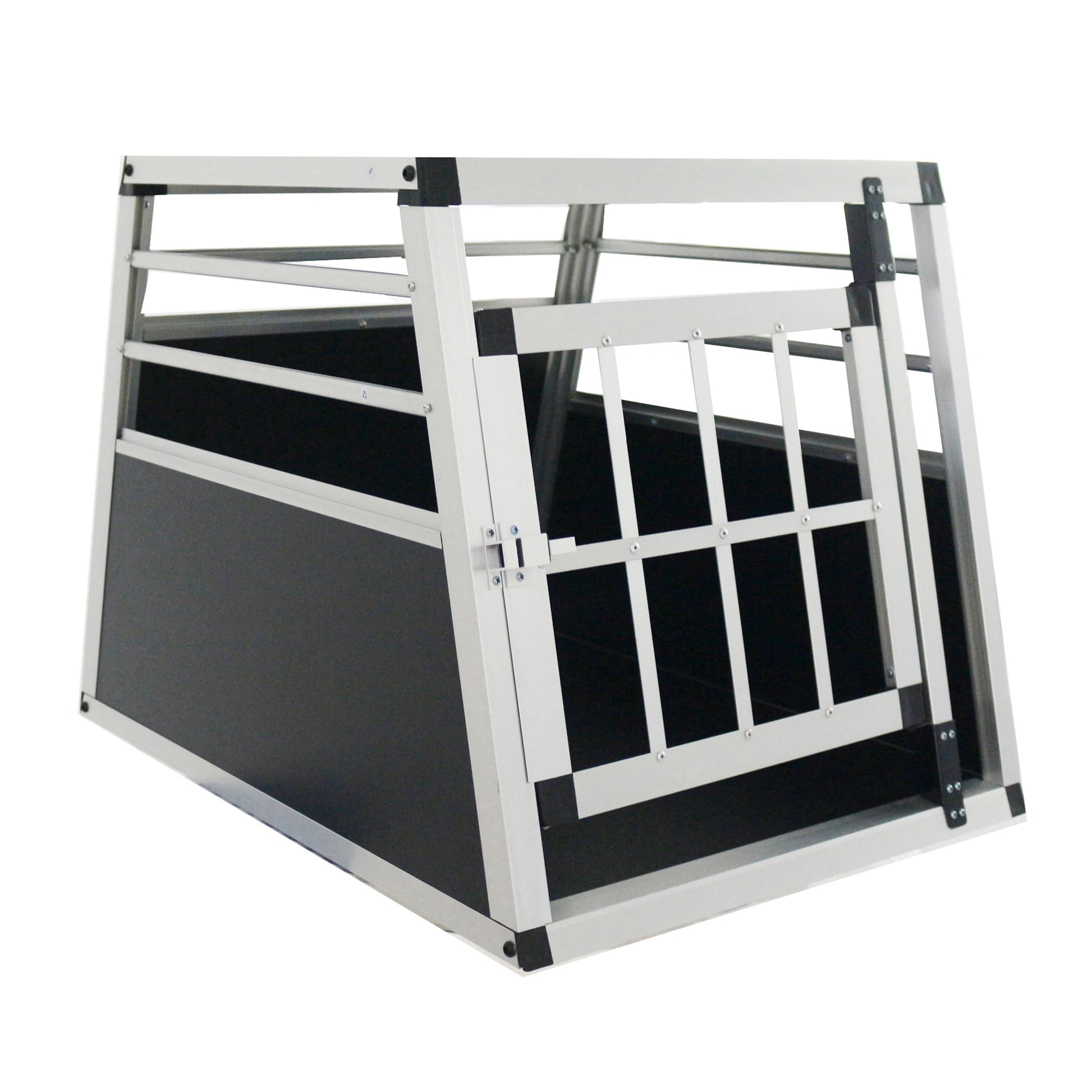 Aluminium-Hundetransportbox (Auto-Reisetasche) – Schwarz - Animalivo