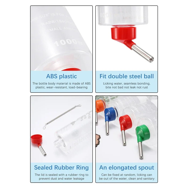 1000ml Trinkflasche für Kaninchen & Nager - Animalivo