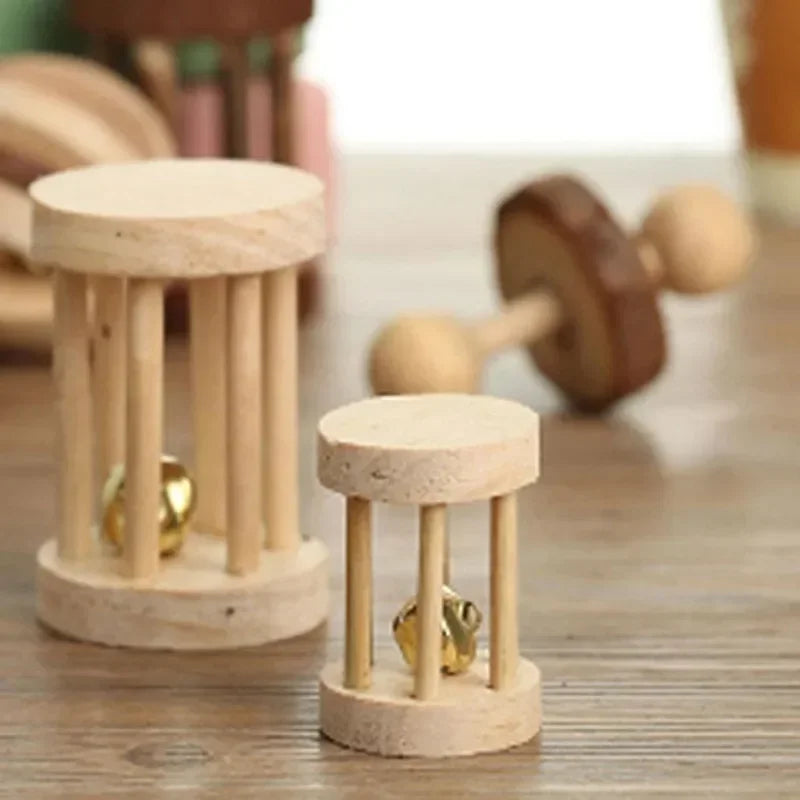 Holz-Spielzeug-Set für Kaninchen & Nager (Kiefer) - Animalivo