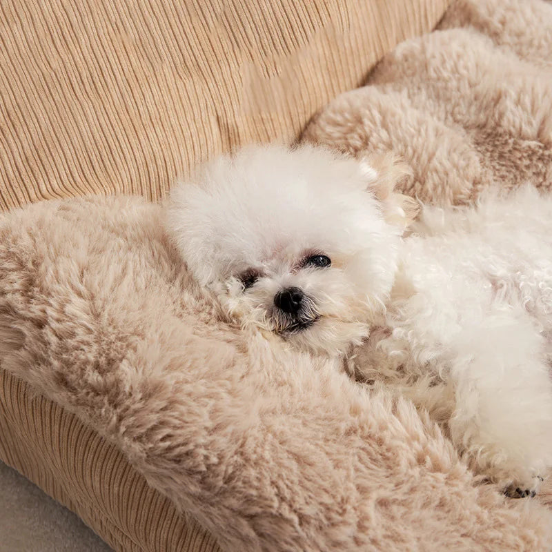 Warmes Plüsch-Hundesofa (Abnehmbar) für Kleine, Mittelgroße Hunde & Katzen - Animalivo