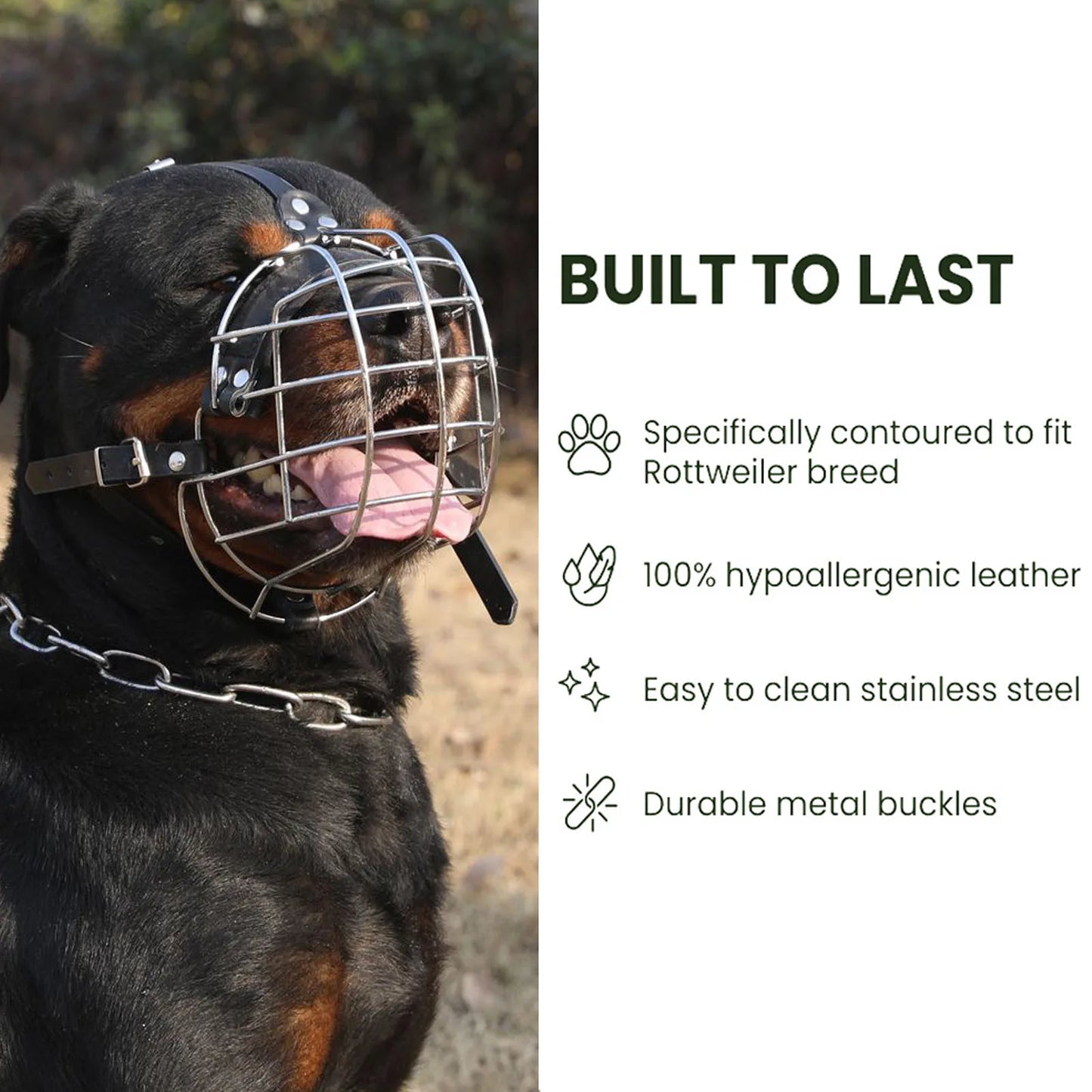 Stabiler Korb-Hundemaulkorb (Atmungsaktiv & Langlebig) - Animalivo