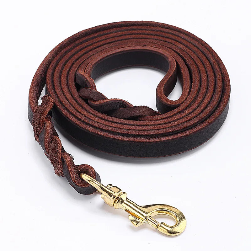 Echtleder Hundeleine für Mittelgroße & Große Hunde - Animalivo