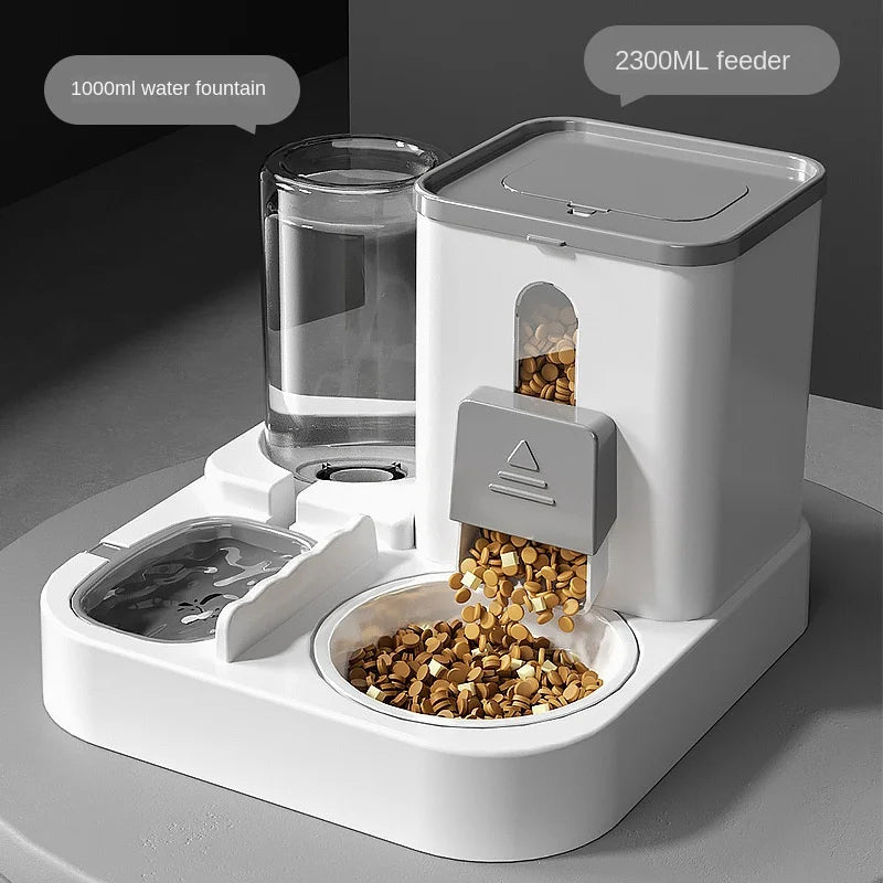 Automatischer 2-in-1 Futterspender & Trinkbrunnen - Animalivo