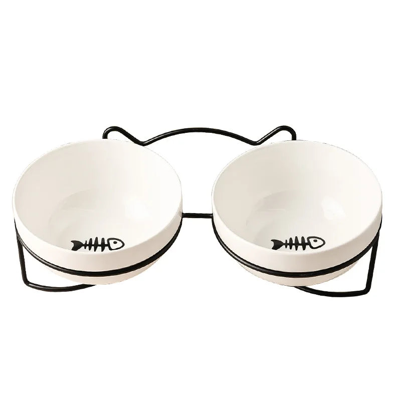 Keramik-Doppelnapf mit Nackenschutz (1-3 Stück) - Animalivo