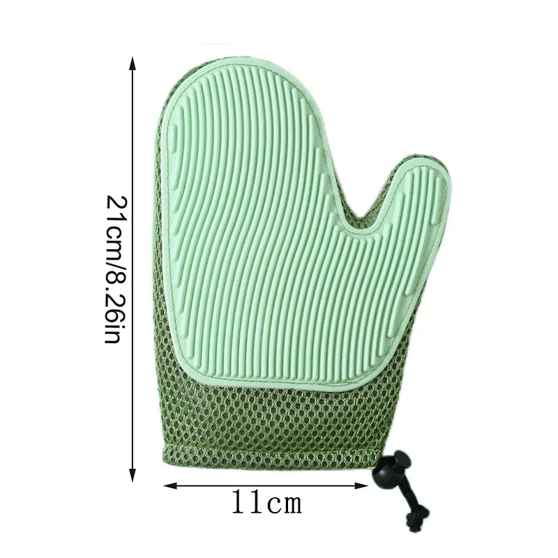 Hunde-Salon-Handschuh: Doppelseitiger Haarentferner, Massagegerät & stressfreie Pflege - Animalivo