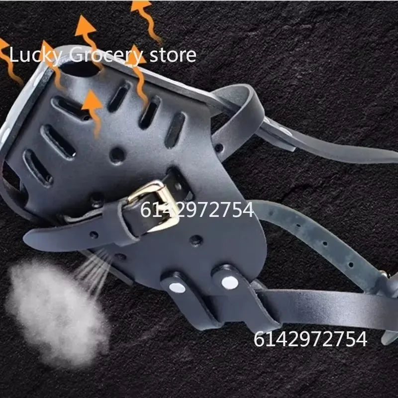 Robuster Leder-Korbmaulkorb (Anti-Biss) für Deutscher Schäferhund & Dobermann - Animalivo