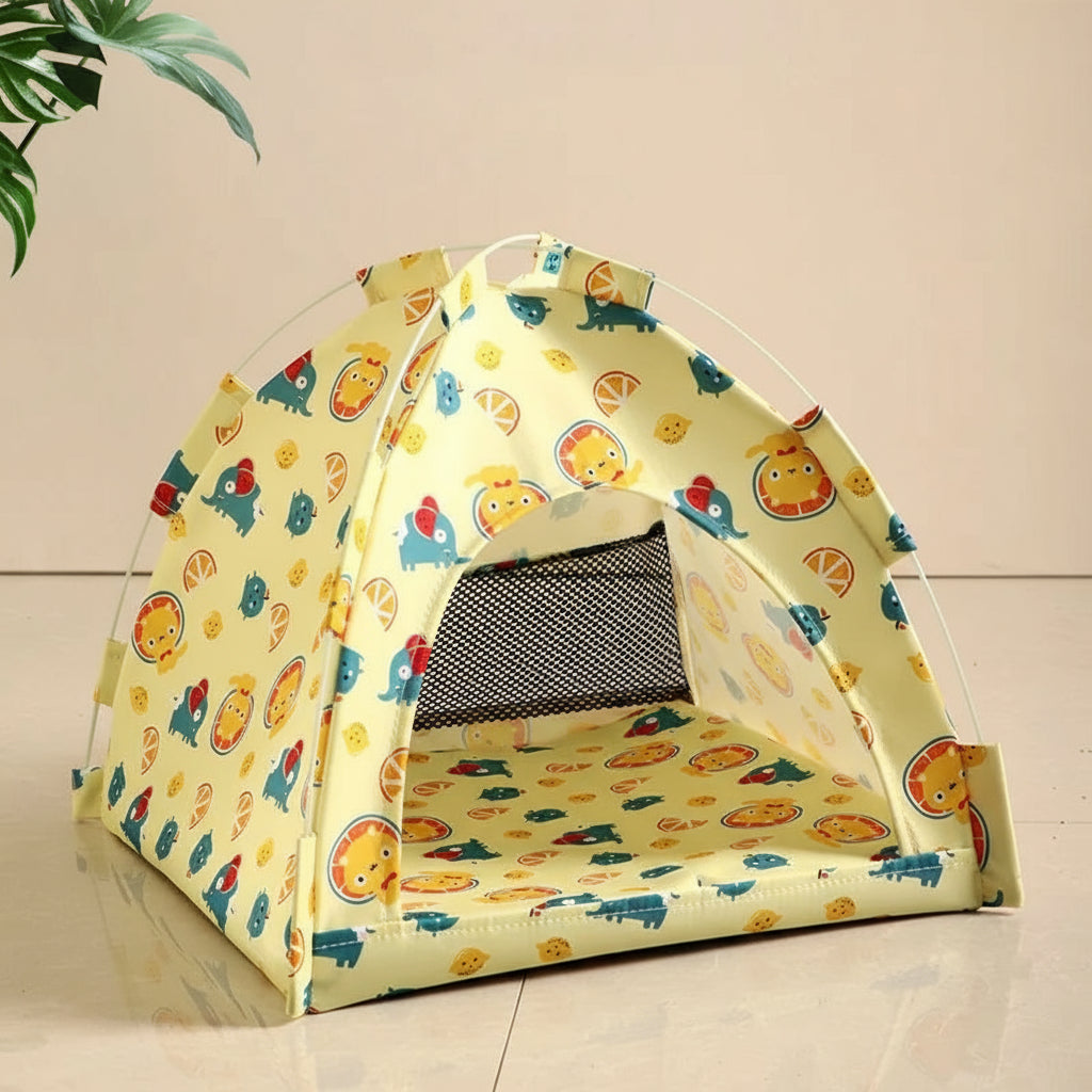 Haustier-Zeltbett mit abnehmbarem Kissen - Animalivo