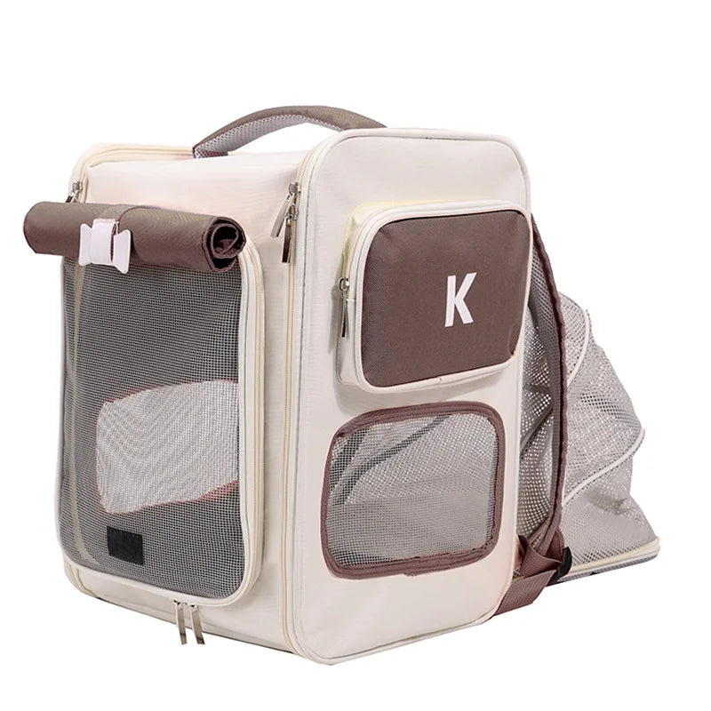 Erweiterbarer & Faltbarer Katzenrucksack (bis 7,5 kg) - Animalivo