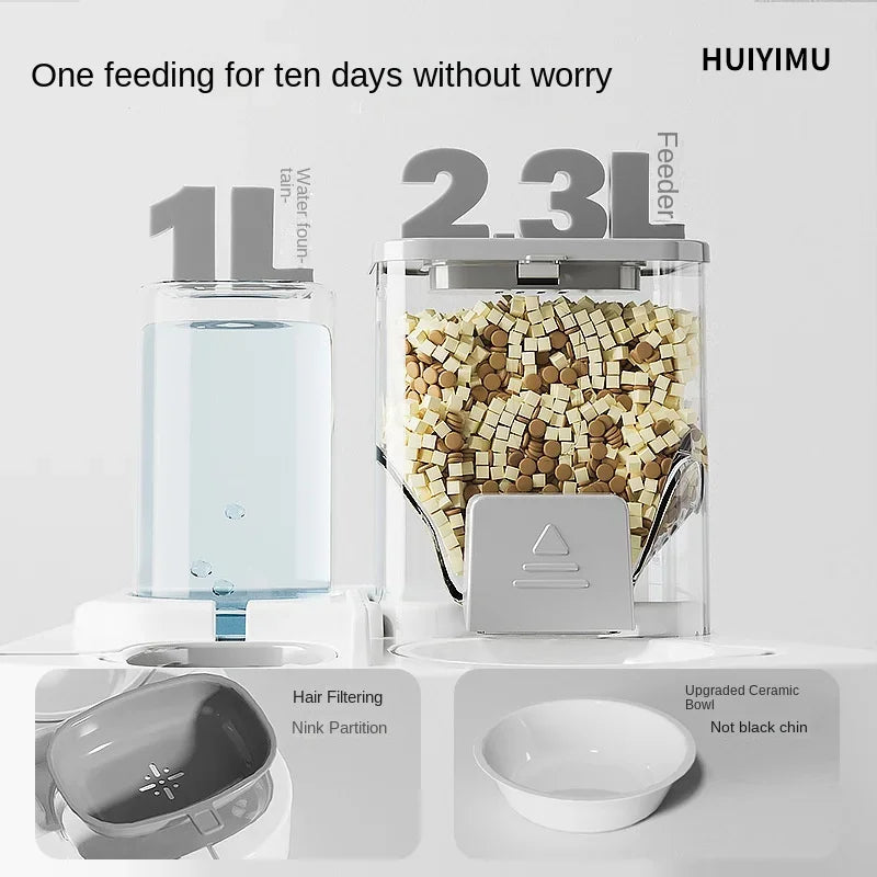 Automatischer 2-in-1 Futterspender & Trinkbrunnen - Animalivo