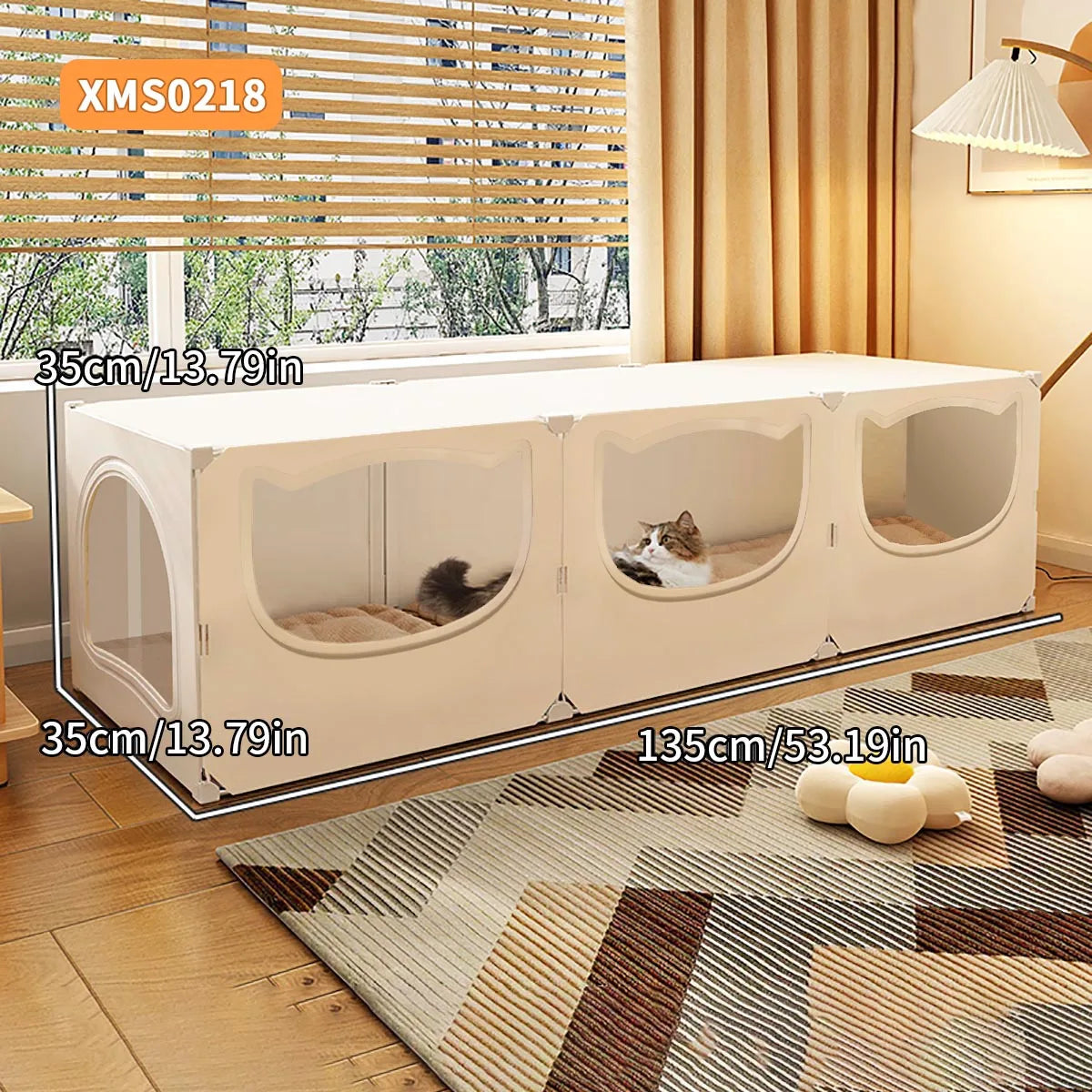 Halbgeschlossenes Katzen-Nest (Groß) – Für alle Jahreszeiten & Kühl im Sommer - Animalivo